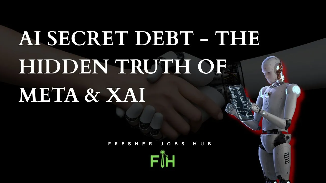 A businessperson studies financial documents with holographic AI servers and neural networks overlaid, symbolizing hidden tech debt.