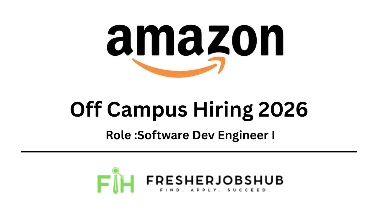 Official job posting graphic for Amazon's Software Development Engineer I (SDE I) university hire role, focusing on distributed systems and customer-obsessed innovation.